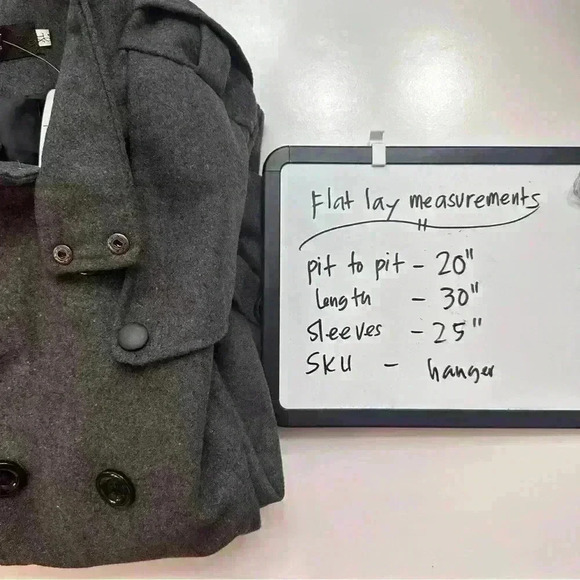 NWT Coat Jacket Button Up Front Pockets Snap Button Collar Womens Size XL Gray - Picture 6 of 15